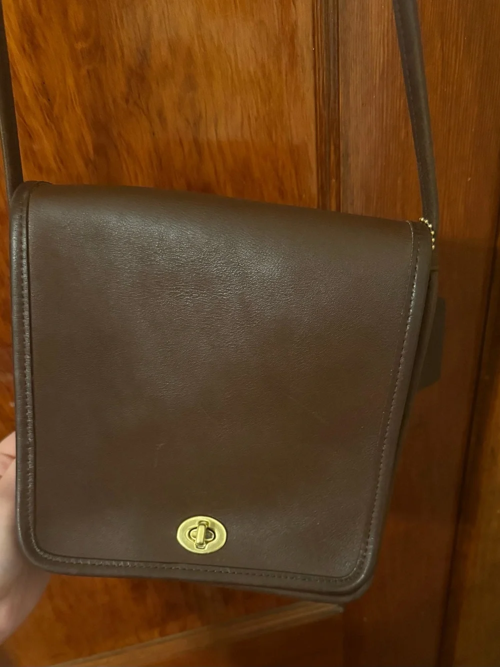 Vintage Coach Compact Pouch- Mahogany